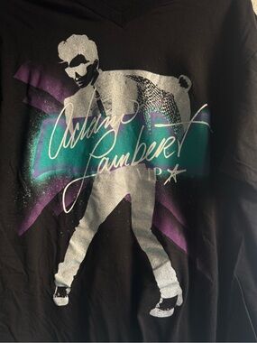 Adam Lambert VIP Fan Club Black Short Sleeve Graphic Tee Shirt
